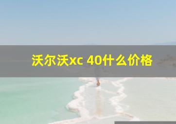 沃尔沃xc 40什么价格